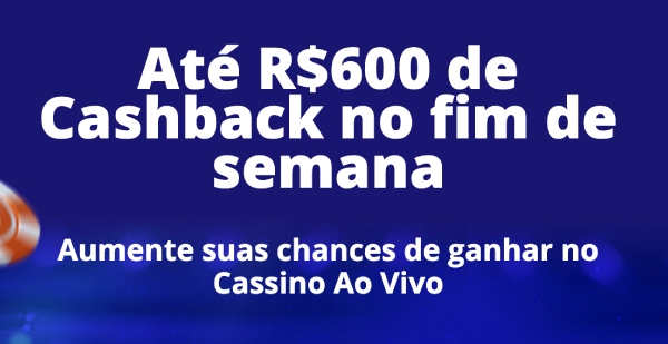 600 reais de cashback na Betsson