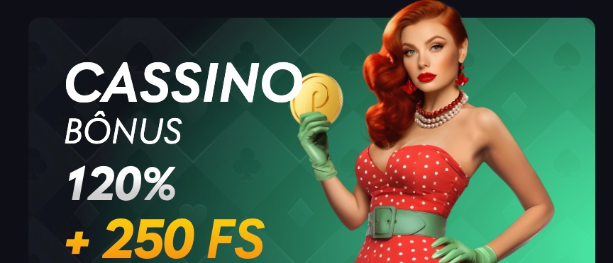 Pin Up Casino Bônus de boas-vindas de 120% + 250 free spins